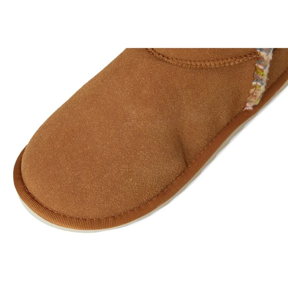 Mia Rubye LGK1050 Girls US 5 M Chestnut Suede Faux Fur Lined Snow Boots HTAT1863